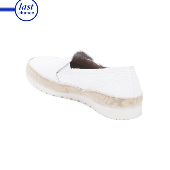 FUN VERBENAS White Made In Spain Leather Nuria Flat Espadrilles - Picture 2 of 2